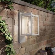 Lucande udendørs væglampe Ferda, fatning nederst, grå, IP44