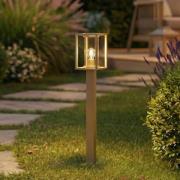 Lucande Ferda vejlampe, 100 cm, brun, IP44