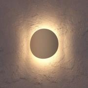 Udendørs LED-væglampe Briale, sandfarvet, højde 20 cm metal