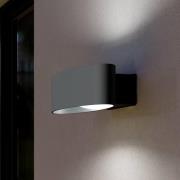 Chinoa udendørs LED-væglampe, antracit, bredde 27 cm, metal