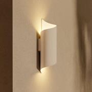 udendørs LED-væglampe Montarello, hvid, højde 27 cm, metal