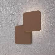 udendørs LED-væglampe Pedersano, rustfarvet, længde 14 cm metal