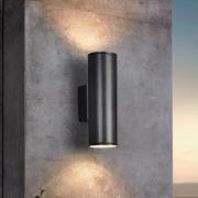 Væglampe Riga, antracit, højde 20 cm, metal, 2 lyskilder