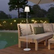 Scordiano-L solcelledrevet LED-terrasselampe, hvid, højde 120 cm