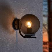 Udendørs væglampe Taverna, sort/brun, udhæng 27 cm