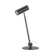 LED-bordlampe Arlo, sort, jern, højde 52,8 cm, dæmpbar