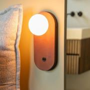 GOOD & MOJO væglampe Java, brun, glas/bambus, stik