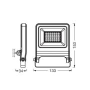 OSRAM udendørs LED-spot ENDURA FLOOD, hvid 30 W 3.000 K IP65