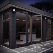 OSRAM udendørs spotlampe ENDURA FLOOD, grå, sensor 30 W 830 IP44