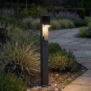 Lindby Enerio vejlampe, sort, stikkontakt, 80 cm, GU10