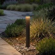 Lucande LED-gadelampe Haloa, sort, højde 50 cm, IP54