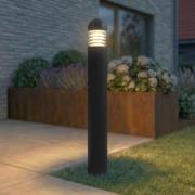 Lucande LED-gadelampe Skagena, antracit, højde 90 cm, IP54