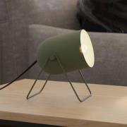 Bordlampe Tilston, mørkegrøn, højde 15 cm, stål, E14