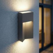 Lucande udendørs LED-væglampe Kaholo, mat sort, CCT, IP44