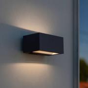 udendørs LED-væglampe GEMINI, mørkegrå, 14 cm, IP54, op/ned