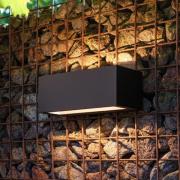 Udendørs LED-væglampe GEMINI, sort, 22 cm, IP54, op/ned