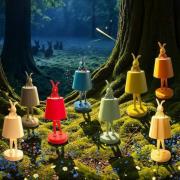 Kare LED-batteridrevet bordlampe Animal Rabbit, orange, IP44, 29 cm