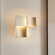 LED-væglampe Ariella, guldfarvet, bredde 21 cm, metal