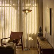 MARKET SET Gulvlampe Sunset, ravfarvet, glas, E27