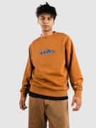 Welcome Vortex Pigment-Dyed Crew Sweater brun