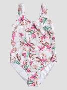 Roxy Happy Tropical Rg One Piece Kids Bikini Set hvid