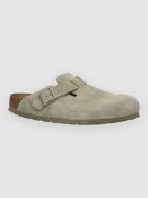 Birkenstock Boston Suede Leather Narrow Sandaler grøn