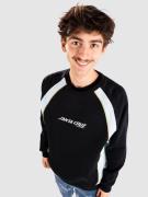 Santa Cruz Strip Front Racer Crew Sweater sort