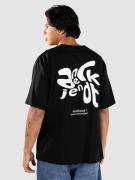 Anerkjendt Akvillads Print T-shirt sort