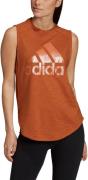 Adidas Id Winners Muscle Tshirt Damer Spar2540 Orange Xs
