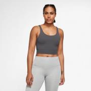 Nike Yoga Luxe Infinalon Crop Træningstop Damer Tøj Grå Xs