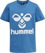 Hummel Tres Tshirt Unisex Sommer Tilbud Blå 110