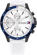 Tommy Hilfiger Herreur 1791723 Hvid/Gummi Ø46 mm