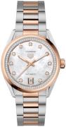 TAG Heuer Dameur WBN2351.BD0000 Carrera Hvid/18 karat rosa guld Ø36