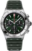 Breitling Herreur AB0134101L2S1 Chronomat B01 42 Grøn/Gummi Ø42 mm