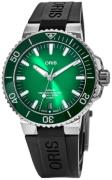 Oris Herreur 01 400 7763 4157-07 4 24 74EB Aquis Grøn/Gummi Ø43.5 mm