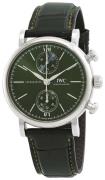 IWC Herreur IW391405 Portofino Grøn/Læder Ø39 mm