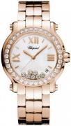 Chopard Dameur 278559-6003 Happy Sport Sølvfarvet/Læder Ø36 mm