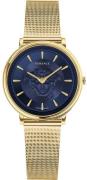 Versace Dameur VE8104021 V Circle Blå/Gul guldtonet stål Ø38 mm