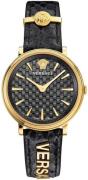 Versace Dameur VE8101019 Sort/Læder Ø38 mm