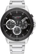 Tommy Hilfiger Herreur 1791890 Harley Sort/Stål Ø46 mm