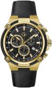 Guess Herreur Y24011G2MF Sort/Læder Ø44 mm