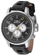 Invicta Herreur 45909 S1 Rally Sort/Læder Ø48 mm