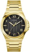 Guess Herreur GW0789G2 Vinyl Sort/Gul guldtonet stål Ø44 mm