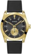 Guess Herreur GW0793G2 Greyson Sort/Læder Ø44 mm