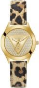 Guess Dameur GW0745L2 Plaque Guld/Læder Ø34 mm