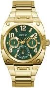 Guess Herreur GW0624G2 Prodigy Grøn/Gul guldtonet stål Ø43 mm