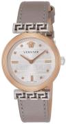 Versace Dameur VELW00922 Meander Sølvfarvet/Læder Ø34 mm