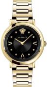 Versace Dameur VEVD00619 Pop Sort/Gul guldtonet stål Ø36 mm