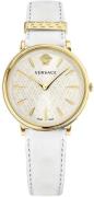 Versace Dameur VE8100319 V Circle Sølvfarvet/Læder Ø38 mm