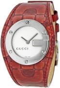 Gucci Dameur YA104522 Sølvfarvet/Læder Ø31 mm